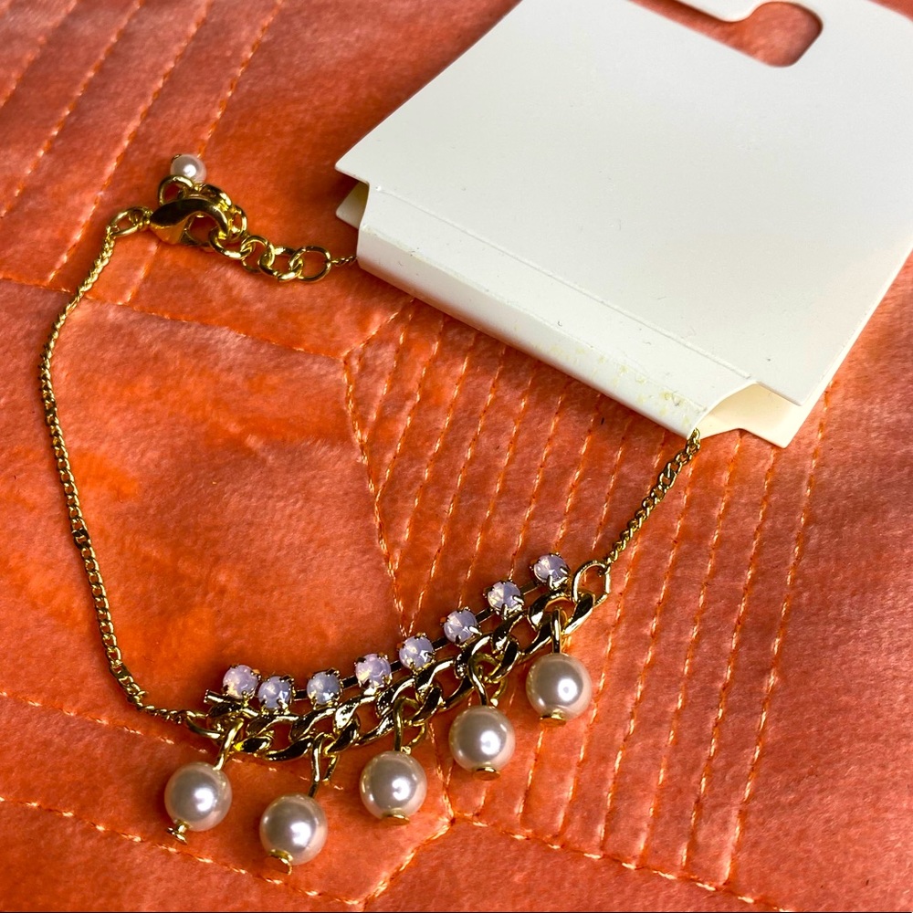 Vintage pearl chain bracelet